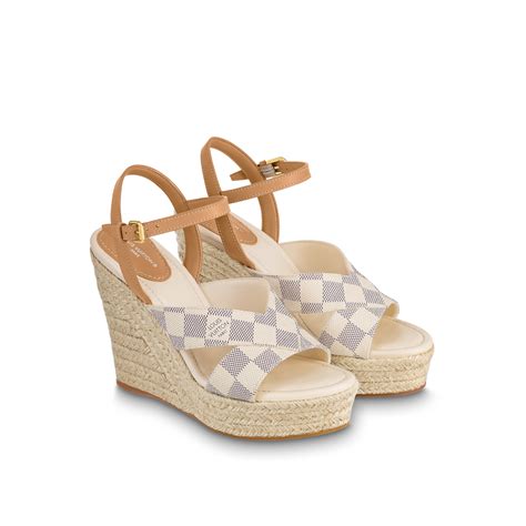 louis vuitton 2010 embroidered wedge|louis vuitton fluffy sandals.